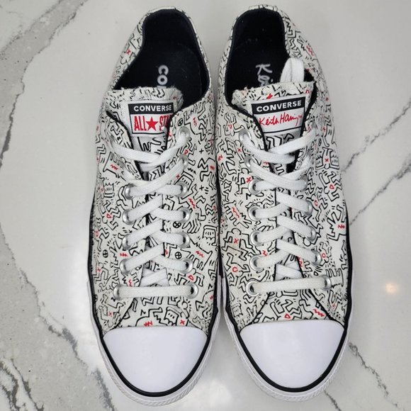 Converse Keith Haring collaboration converse all star low top sneaker size 9 men - Picture 10 of 11